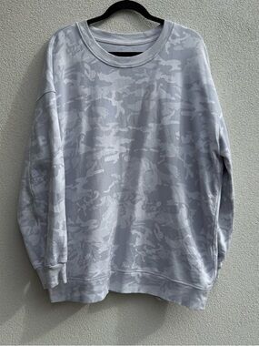 Lululemon Perfectly Oversized Crew Camo Alpine White Sweatshirt Pullover  XXL